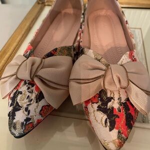 Floral Bow Women's Flats